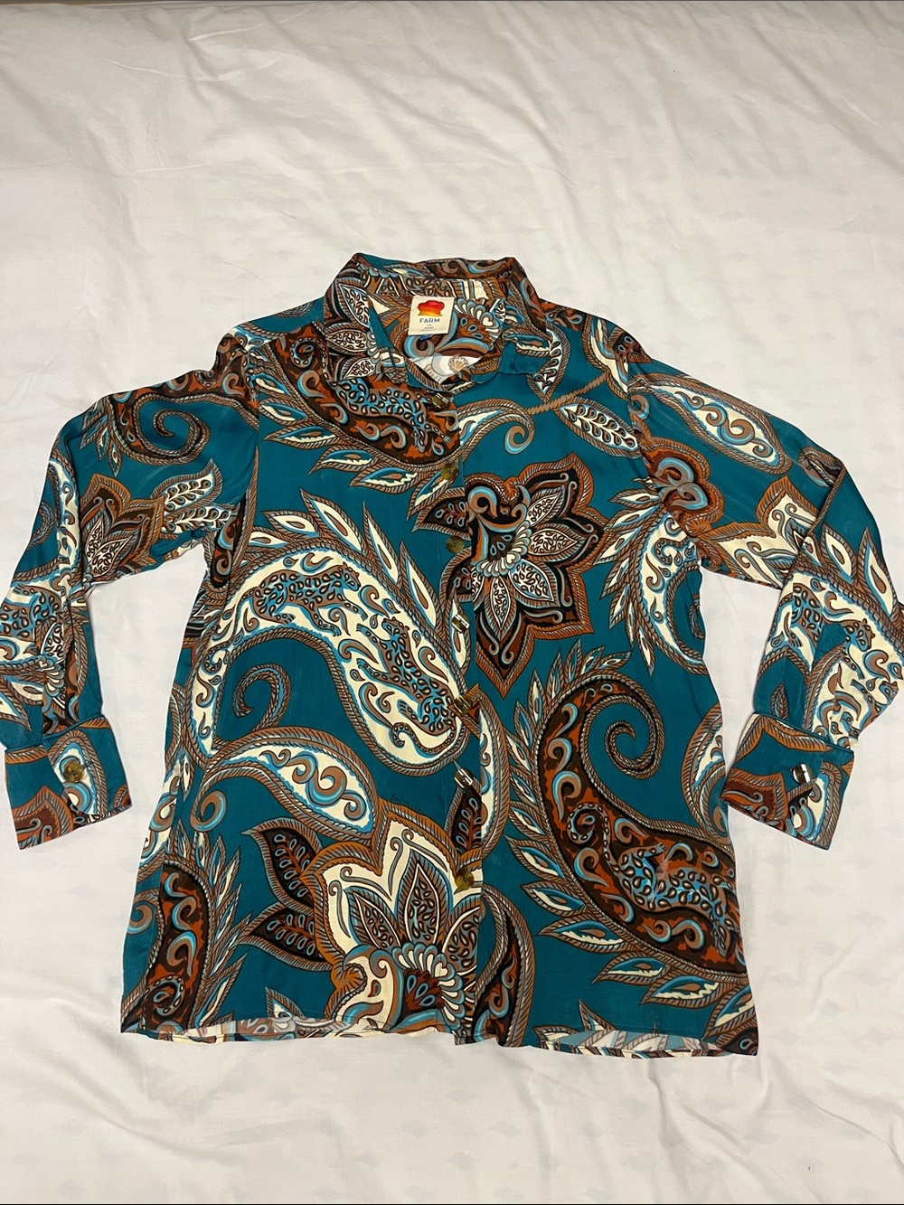 NWOT Farm Rio Paisley Pajama Top